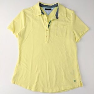 Tommy | Pastel Yellow Polka Dot Polo Like New Sz L
